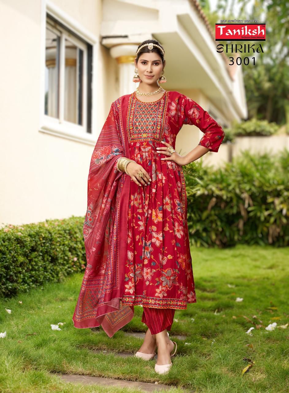 Shrika Vol 3 By Taniksh Muslin Printed Kurti With Bottom Dupatta Wholesale Shop In Surat
